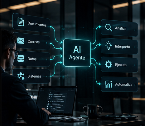 Agentes y automatización conectados con sistemas